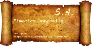 Simonics Annabella névjegykártya